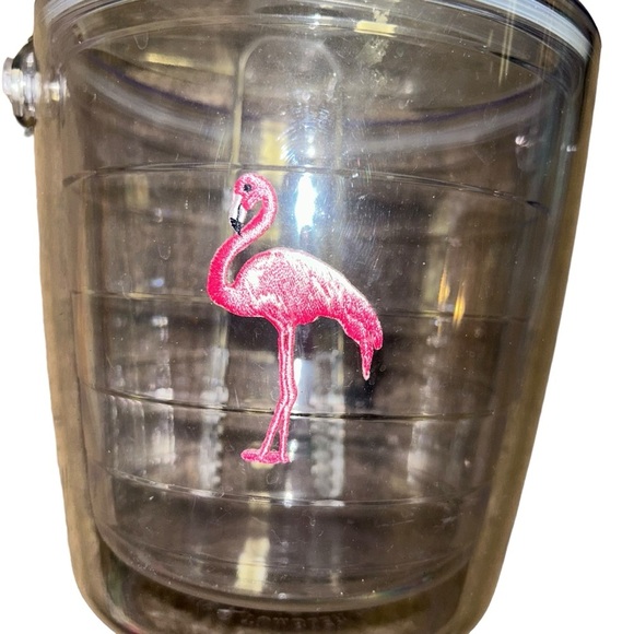 Tervis Tumbler pink Flamingo Bird Insulated Ice Bucket with Lid 2.5 QT - Picture 2 of 5